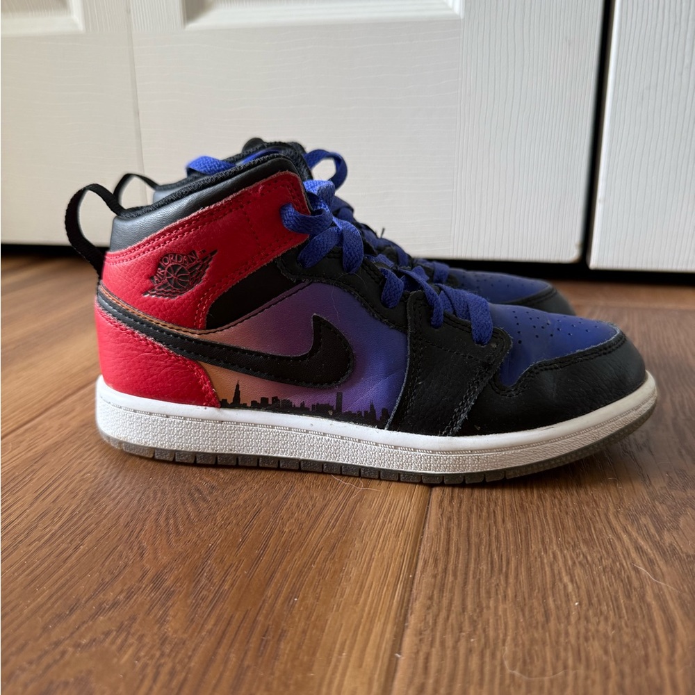 Nike Air Jordan Kids' Black and Red High-Top Sneakers